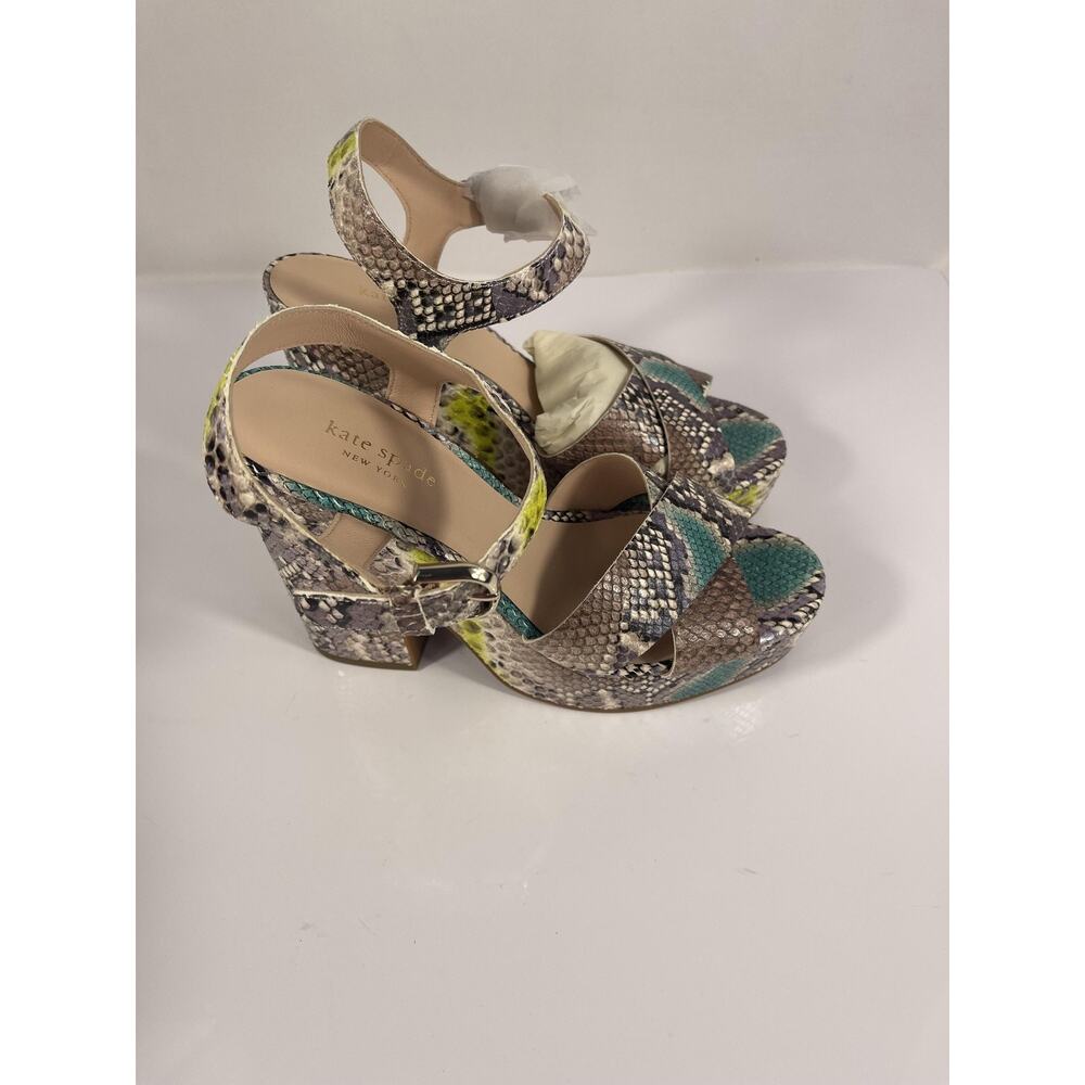 Kate Spade Shoes Women's Size 8.5 Grace Lemon Sorbet Platform Heels New - Picture 3 of 9